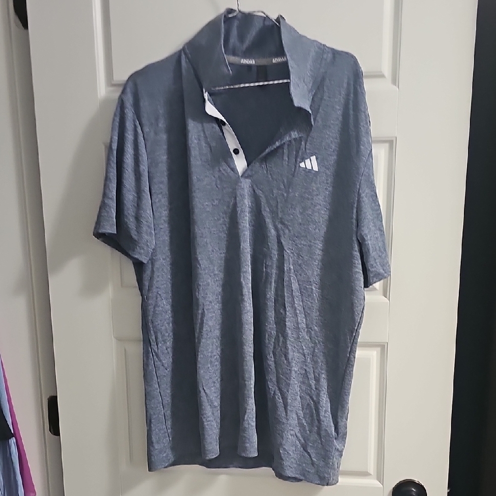 Adidas Men's Polo Shirt in Heather Gray
